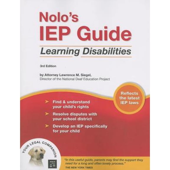 Pre-Owned Nolo's IEP Guide: Learning Disabilities (Paperback) 1413305121 9781413305128