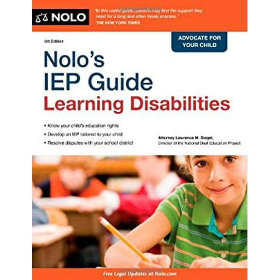 Pre-Owned Nolo's IEP Guide: Learning Disabilities (Paperback) 141331323X 9781413313239