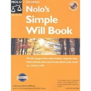 Pre-Owned Nolo's Simple Will Book [With CDROM] (Paperback) 087337939X 9780873379397