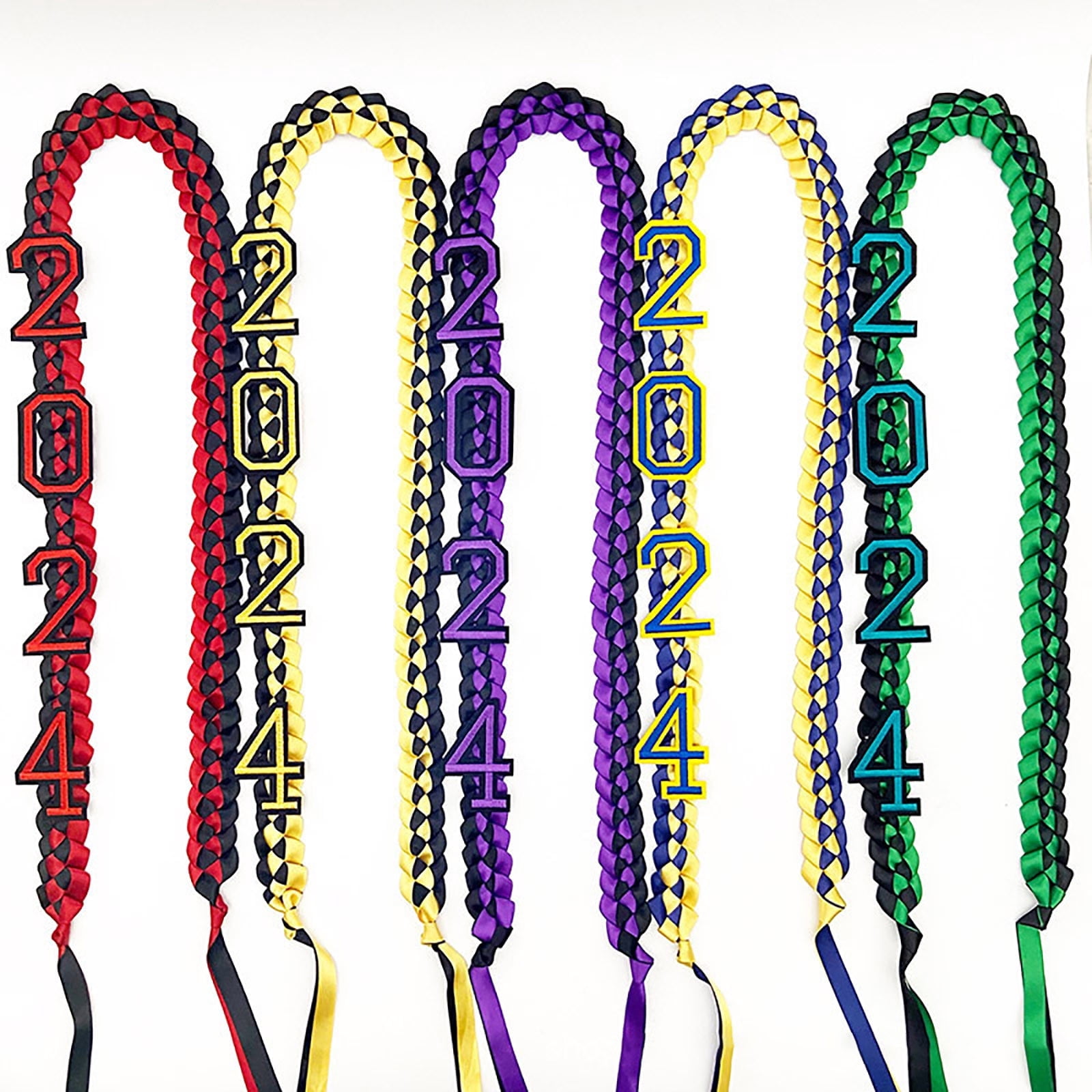 Nololo 2024 DIY Letter Ribbon Double Layered Graduation Ribbon Flower ...