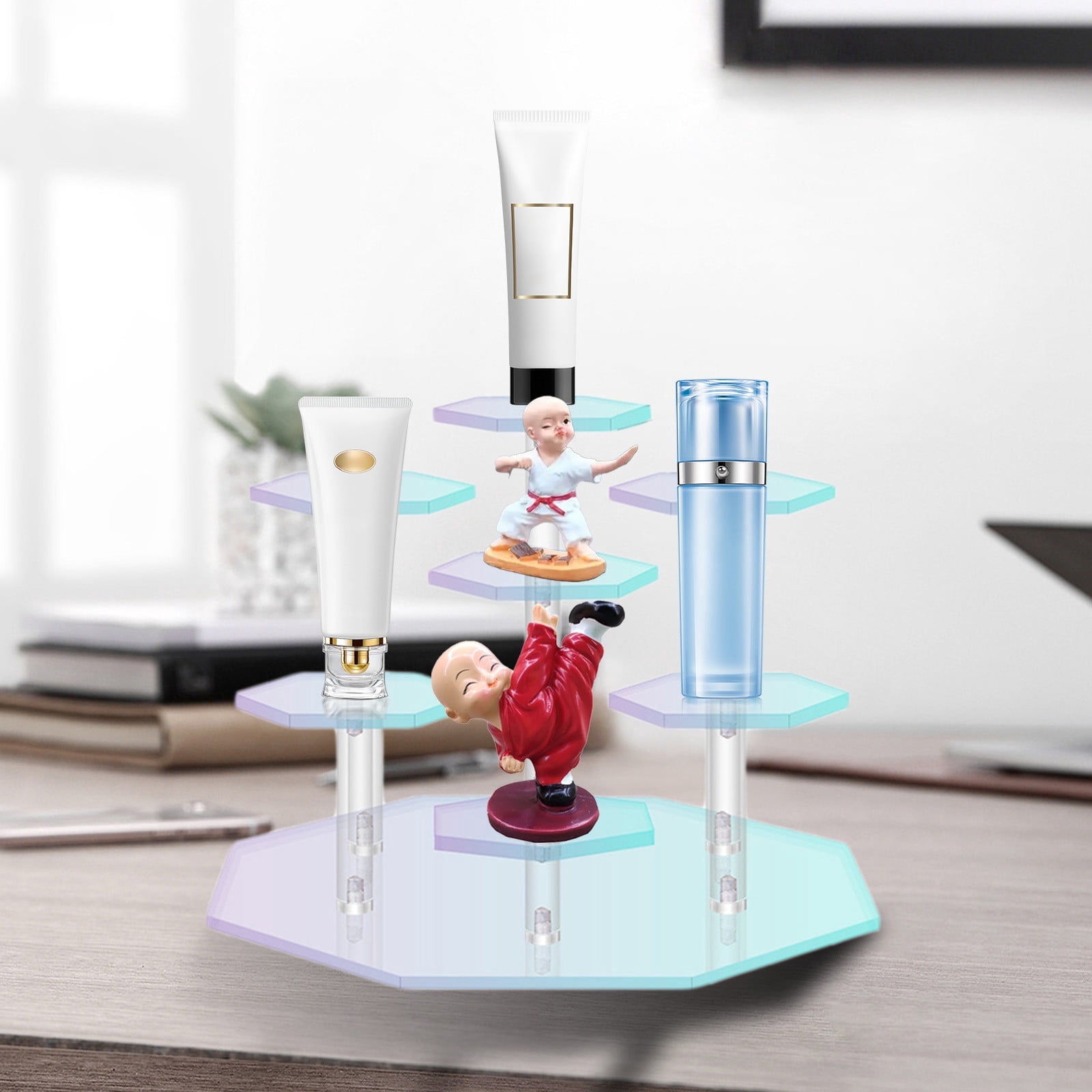 Display Stand Features Nololo Acrylic Display Stand Desktop 7 Bit Ladder Shelf Perfume Jewelry ...