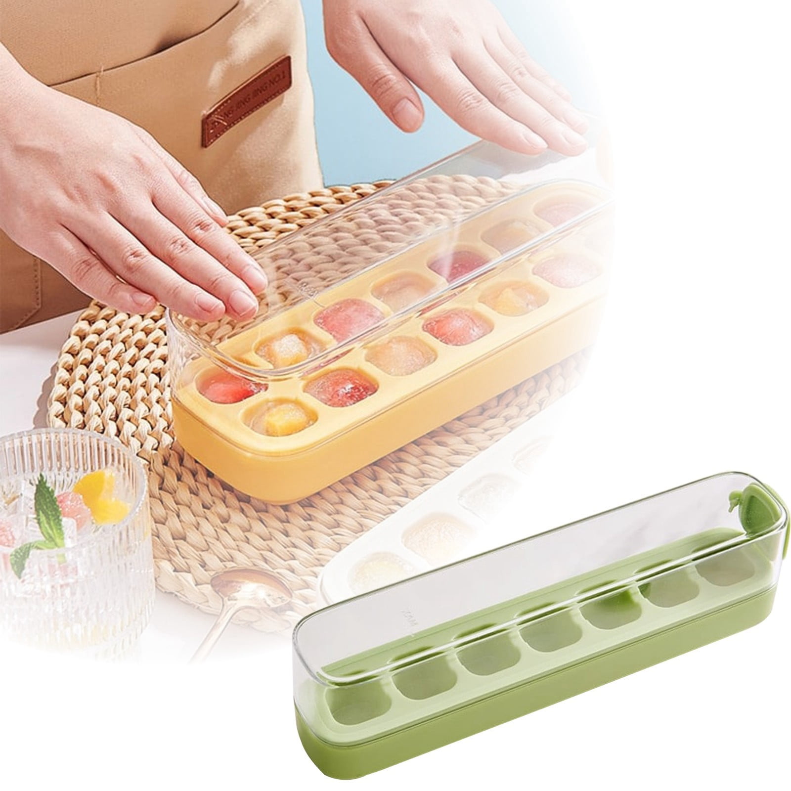 Nololo Ice Cube Silicone Food Grade Push Type Ice Tray Household Ice ...