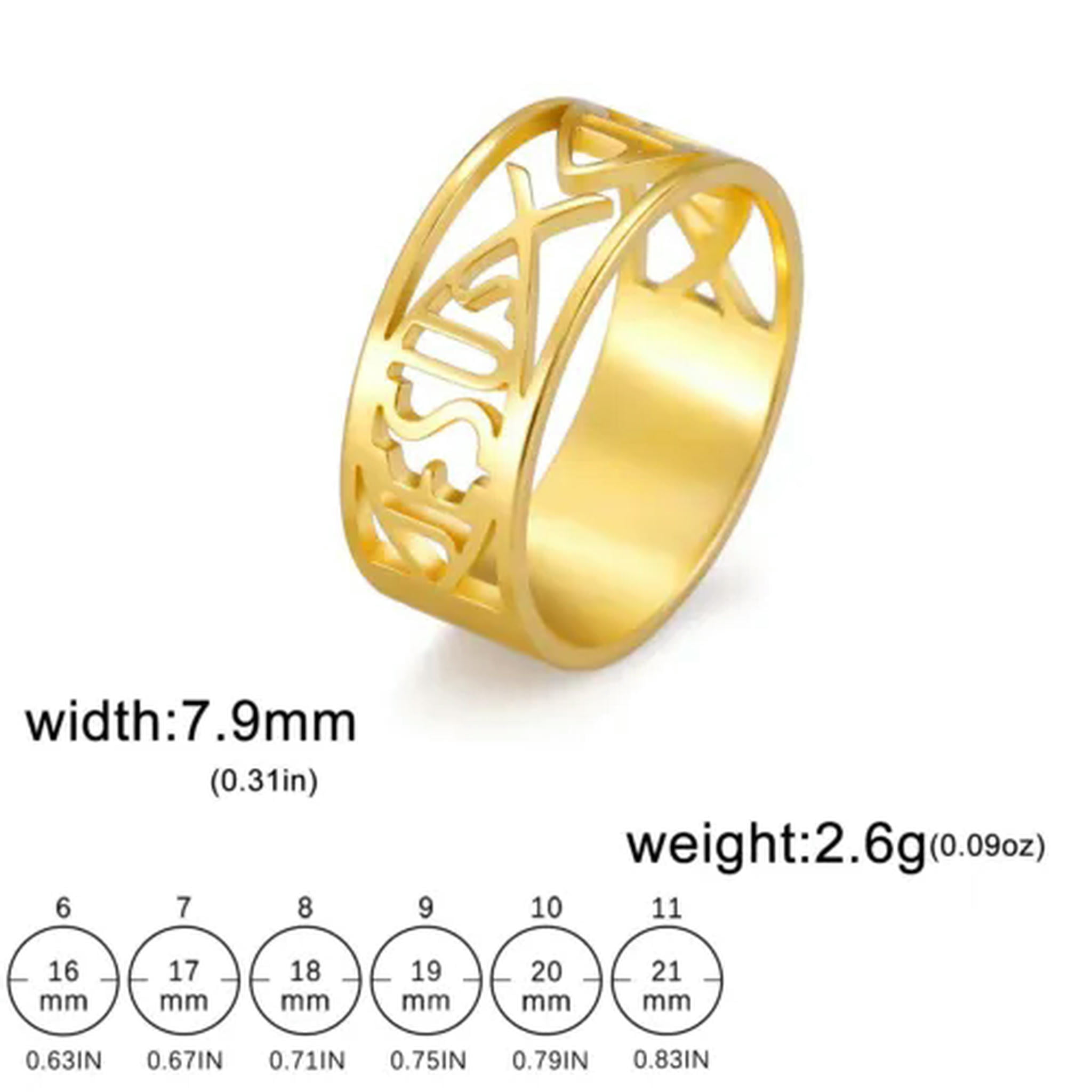 Nololo Jesus Fish Ring Men Women Stainless Steel Rings Religious ...