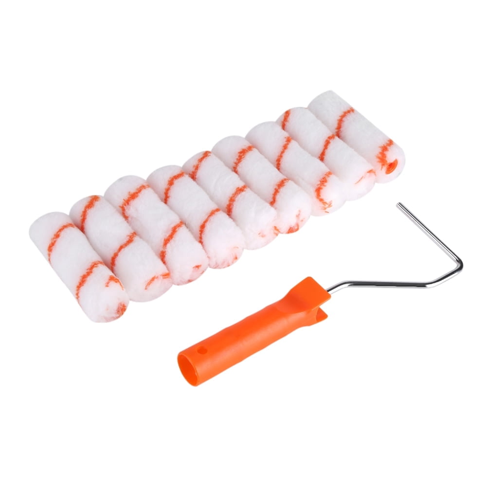 BTSEURY 10-Piece 4" Paint Roller Kit – 9 Roller Covers + Handle, Home Decoration Wall Painting Set