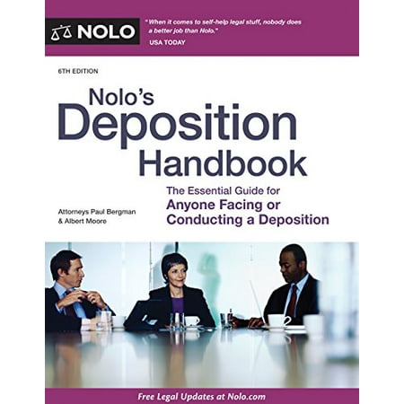 Pre-Owned Nolo's Deposition Handbook: The Essential Guide for Anyone Facing or Conducting a Deposition (Paperback) 1413320597 9781413320596