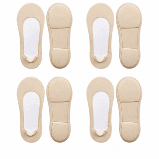 Nolvea Socks, Women Cotton No Show Socks Cushioned Sole Liner Footies, Non Slip, Breathable, No Show Socks, Invisible Liner, Low Cut, Lightweight, Daily Wear, for Flats, Travel, Thin