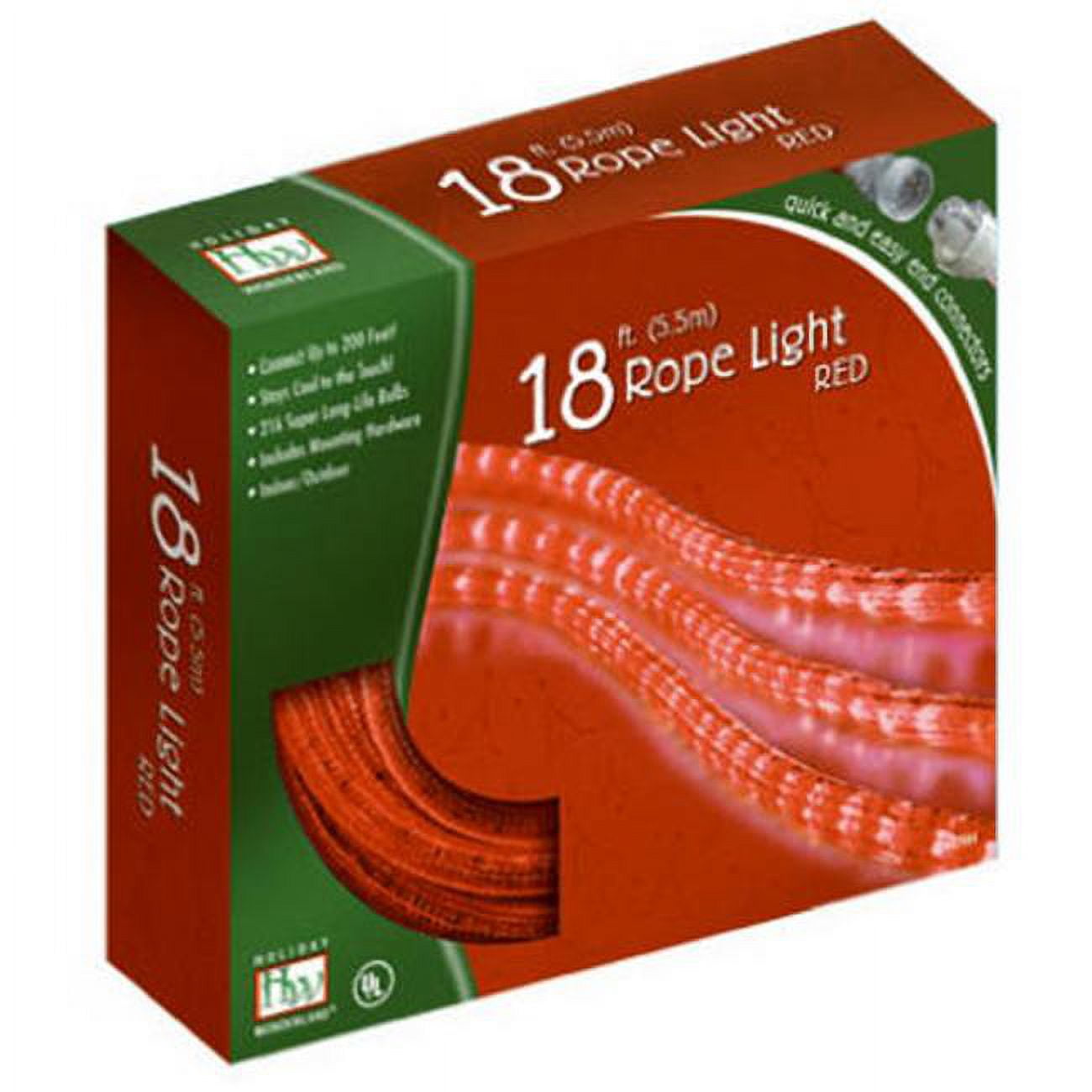 Noma Inliten 55133-88 HW 18 ft. Red Rope Light Set