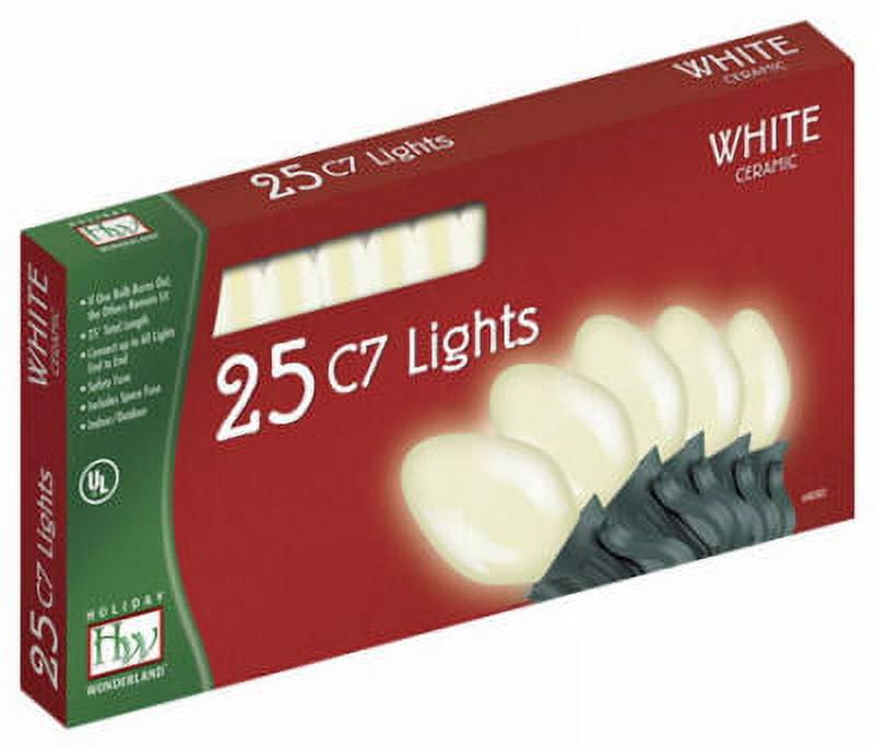 Noma/inlitenimport Holiday Wonderland 25 Count C7 White Ceramic Light