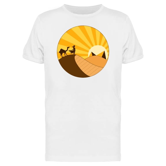 Nomad And Camel In The Desert T-Shirt Men -Image by Shutterstock, Male x-Large