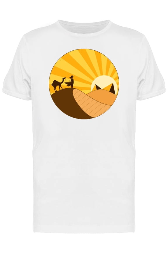 Nomad And Camel In The Desert T-Shirt Men -Image by Shutterstock, Male x-Large