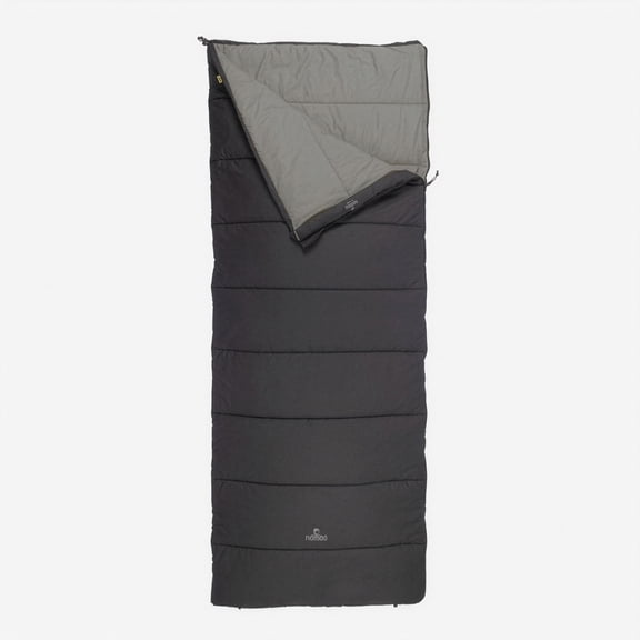 Nomad Blazer Sleeping Bag, Dark Grey (Left)  100% Percale Cotton, Warm Blanket Style, 2-Way Zipper, 38C Comfort, Adult Camping