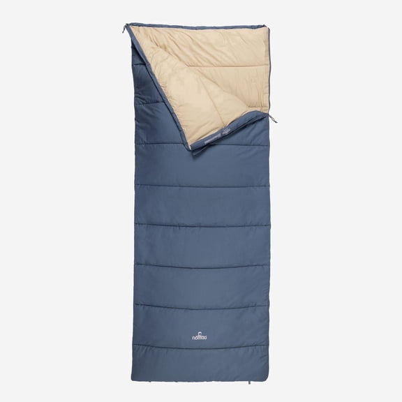Nomad Blazer Sleeping Bag, 100% Percal Cotton Blanket Sleeping Bag for Camping and Sleepovers, Dark Steel