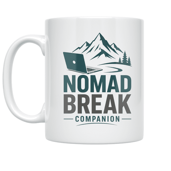 Nomad Break Companion - Remote Worker - 11 oz Ceramic Coffee Mug