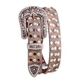thumbnail image 1 of Nomad Creek Women's Laser Cut Rhinestone Studded Leather Belt, 1 of 1