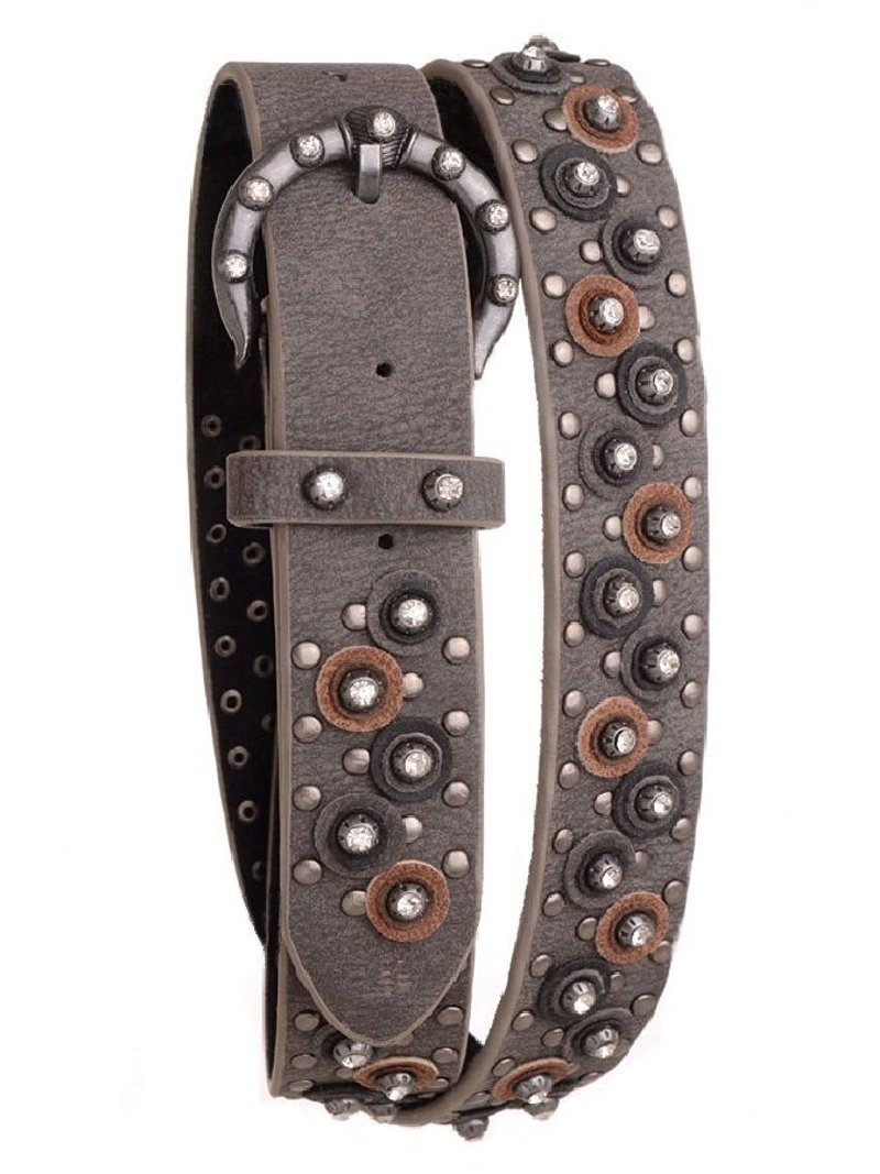 Nomad Genuine Leather Rhinestone and Metal studded,heavy floral removable buckle Timeless Tranquility Swarovski Crystal Floral Buckle Genuine  main image 4