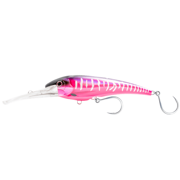 Nomad DTX Minnow Heavy Duty Sinking 8", Hot Pink Mackerel Lures