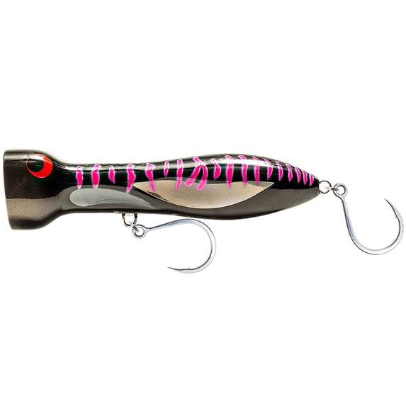 NOMAD DESIGN Chug Norris 180mm/7in Popper Lure, Color: Black Pink Mackerel (CHUG180mm/7in-BPM)