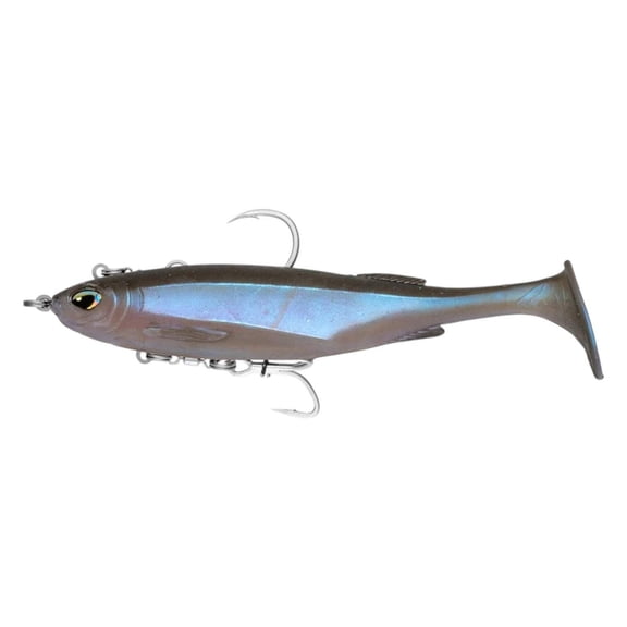 Nomad Design Live Ops Maniax Rigged Swimbait Soft Lure, 8", Pearl Shimmer