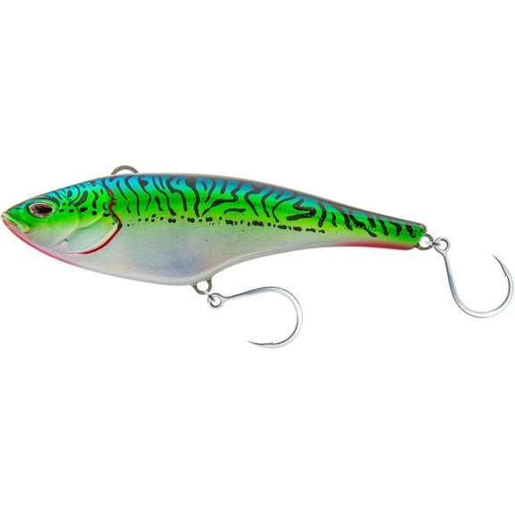 Nomad Design Madmacs - 160mm/6 Sinking High Speed - BKK Hooks - Trolling Minnow, Silver Green Mackerel