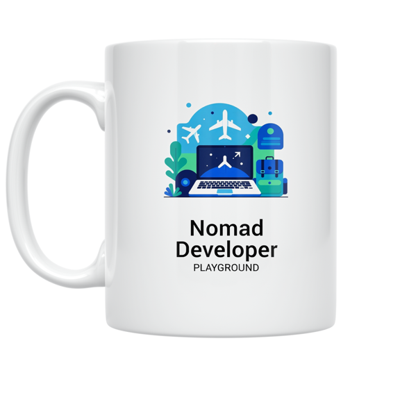 Nomad Developer Playground - Remote Coder - 11 oz Ceramic Coffee Mug