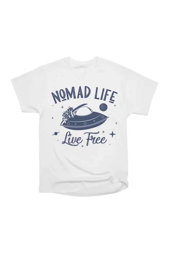 Nomad Life UFO Adventure Blue Version T-Shirt Tee Gift For Him Merch For Her Apparel For F