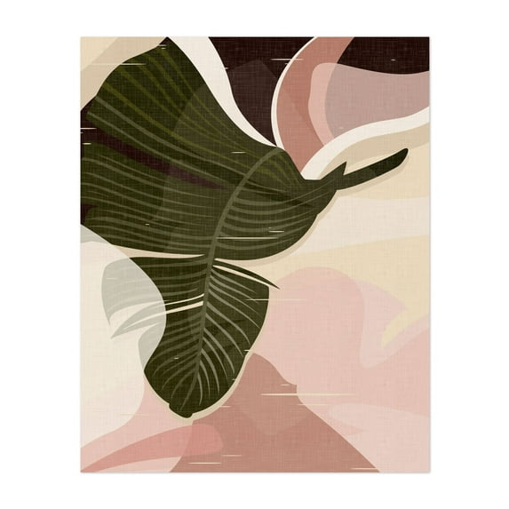 Nomad Plants - Illustration Abstract Botanical Minimalist Tropical Nature Geometric Modern Art Unframed Wall Art Print 36 x 48 inches