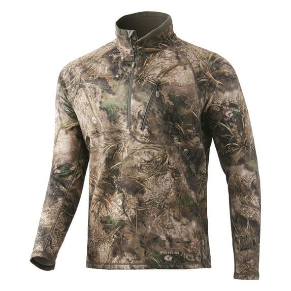 NOMAD Men's Utility Camo 1/2 Zip Mossy Oak Migrate 3XL