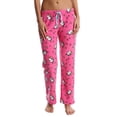 thumbnail image 1 of Nomad Women's Plush Pajama Pants - Ladies Lounge & Sleepwear Bottoms - Pink Unicorn, X-Large, 1 of 3