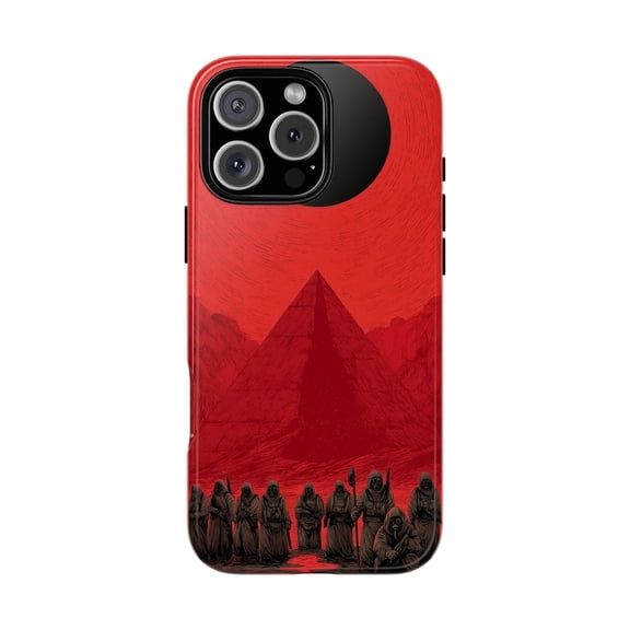 Nomad in Gas Mask Ritual Under Black Moon Dark Fantasy Artwork Phone Case for 17 16 15 14 13 12 11 Pro Max