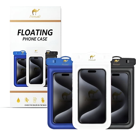 Nomade - Premium Waterproof Floatable Phone Pouch Fully Case Underwater Photos Adjustable Lanyard Universal Fit Compatibility 7 Inch Touch Screen