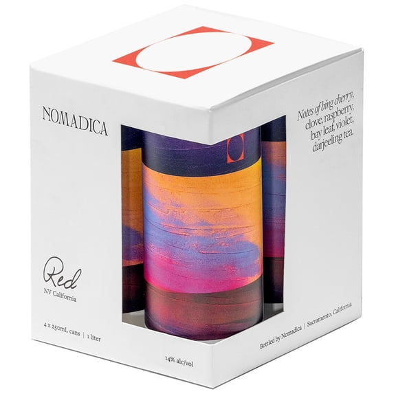 Nomadica Still Red Wine Blend Cans, 250 ml, 4 pack, 14% ABV