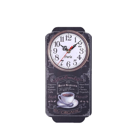 Nomeni 5.79" Quartz French Country Wooden Indoor Wall Clock, Silent Mechanism