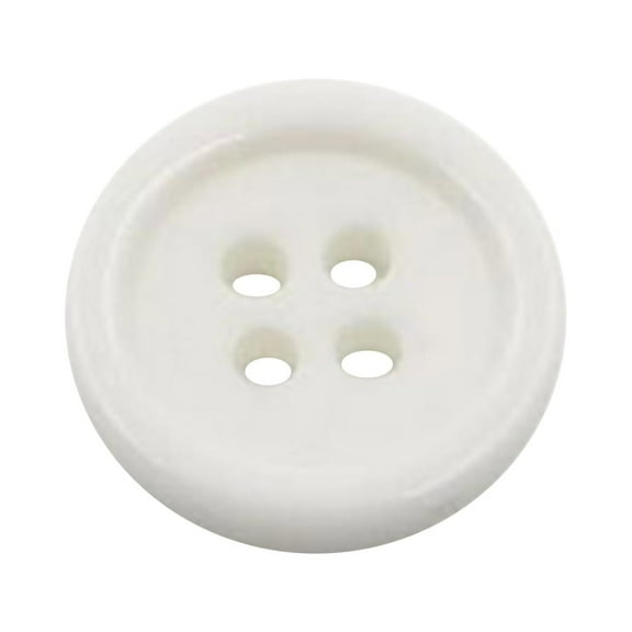 Nomeni Buttons , Resin Buttons Four-Eye Fine-Edge Buttons Children's Shirts Knitwear Suit Pants Sewing Supplies White