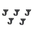 thumbnail image 1 of Nomeni Clearance Household Hooks Duty Hangers Decorative Hooks Wall Pack 5 Housekeeping & Organizers, Tool Clearance Sale Black, 1 of 5