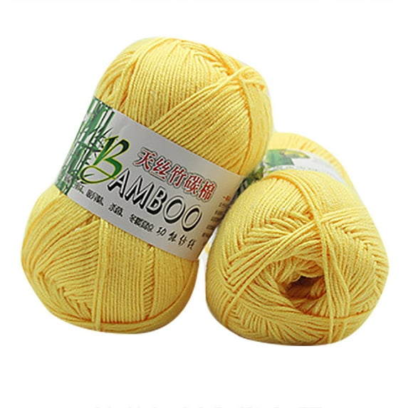 Nomeni Woolen Needle New 100% Bamboo Cotton Warm Soft Natural Knitting Crochet Knitwear Wool Yarn 50G, Room Decor