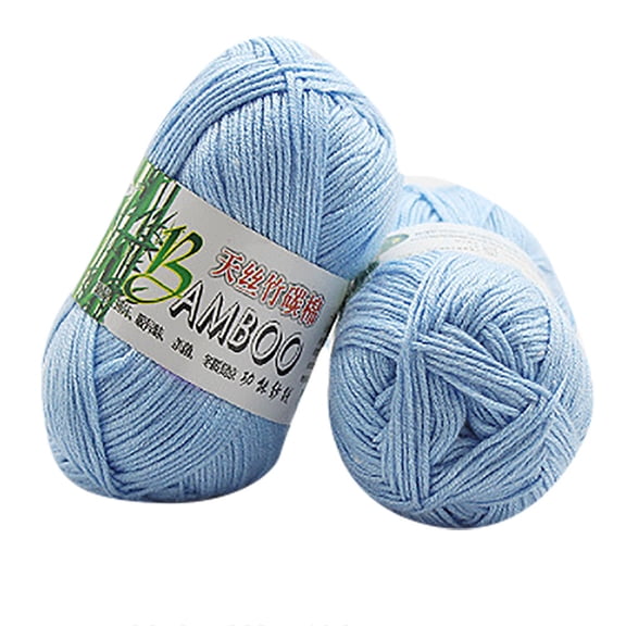Nomeni Woolen Needle New 100% Bamboo Cotton Warm Soft Natural Knitting Crochet Knitwear Wool Yarn 50G, Room Decor