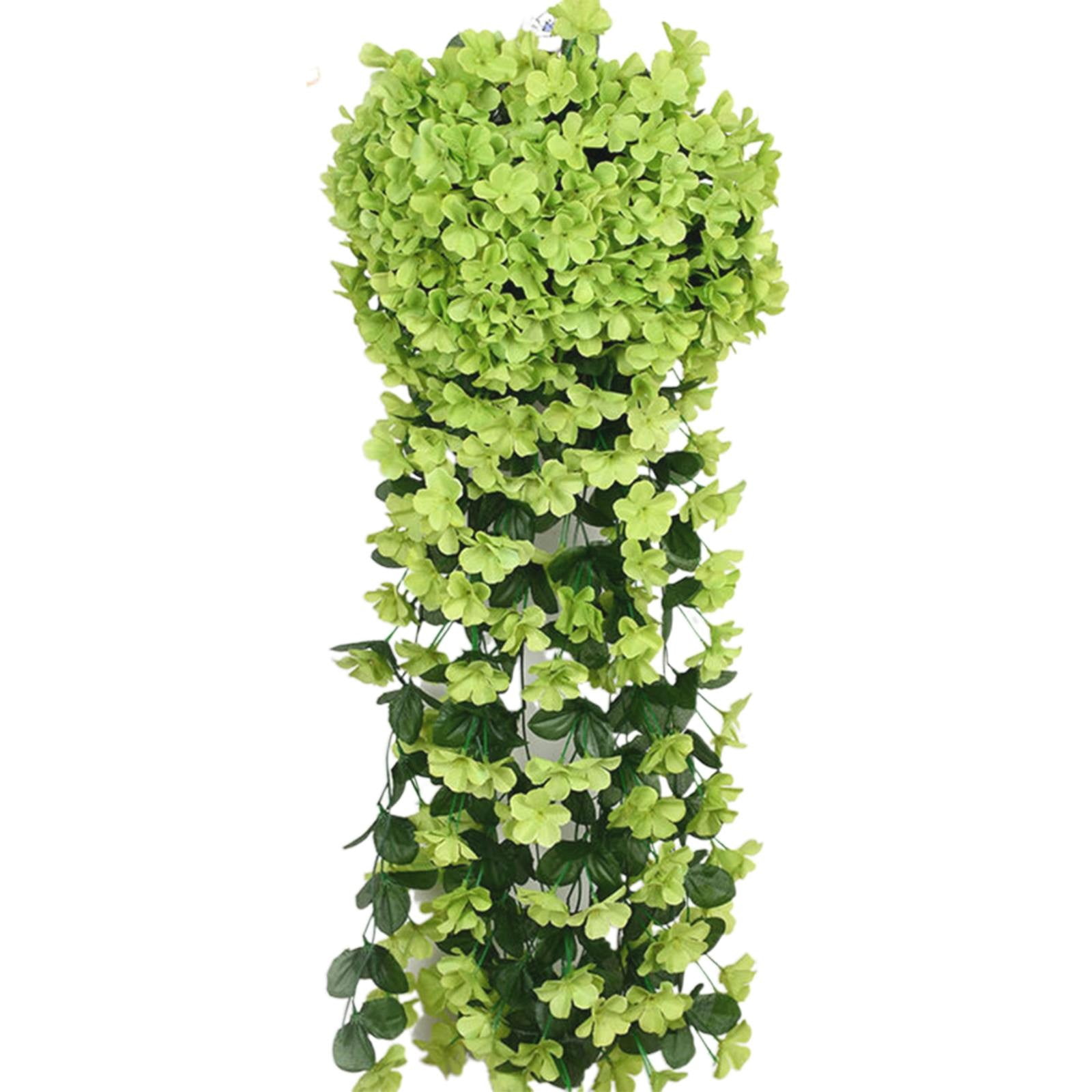 Nomeni Fake Flowers Clearance, Artificial Orchid Flower Hanging Hanging Wall Bunch Hanging Violet Garland Wisteria Flowers Basket Artificial Artificial Flowers Wooden Flowers Home Decor Green