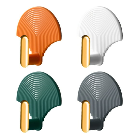 Nomeni Hooks Clearance, Decorative Wall Door Self Adhesive Hanger Hooks Heavy Duty Coats Clothes Hat Keys Purse Kitchen Towels Hook Shower Room Sticky Hooks 4Pcs Home Essentials Green