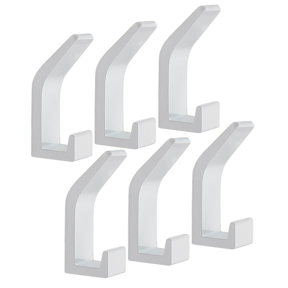 Nomeni Hooks Clearance, Punch-Free Heavy Duty Adhesive Hooks Hold Towel Coat Wall Double Hooks Apartment Essentials