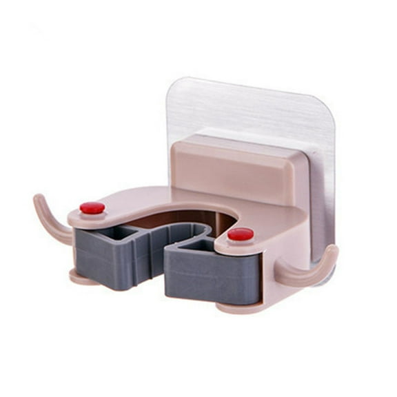 Nomeni Hooks Clearance! Wall Mounted Mop Organizer Holder Brush Broom Hanger Storage Rack Kitchen Hook Household Essentials Pink