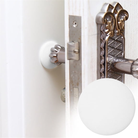 Nomeni Household Essentials Clearance! Rubber Home Door Doorknob Back Wall Protector Savior Shockproof Crash Pad Child Proof Door Knob Covers White
