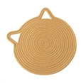 thumbnail image 1 of Nomeni Kitchen Gadgets Cat Ears Household Japanese Style Hanging Cotton Thread Woven Dining Table Creative Insulation Pad, 1 of 6