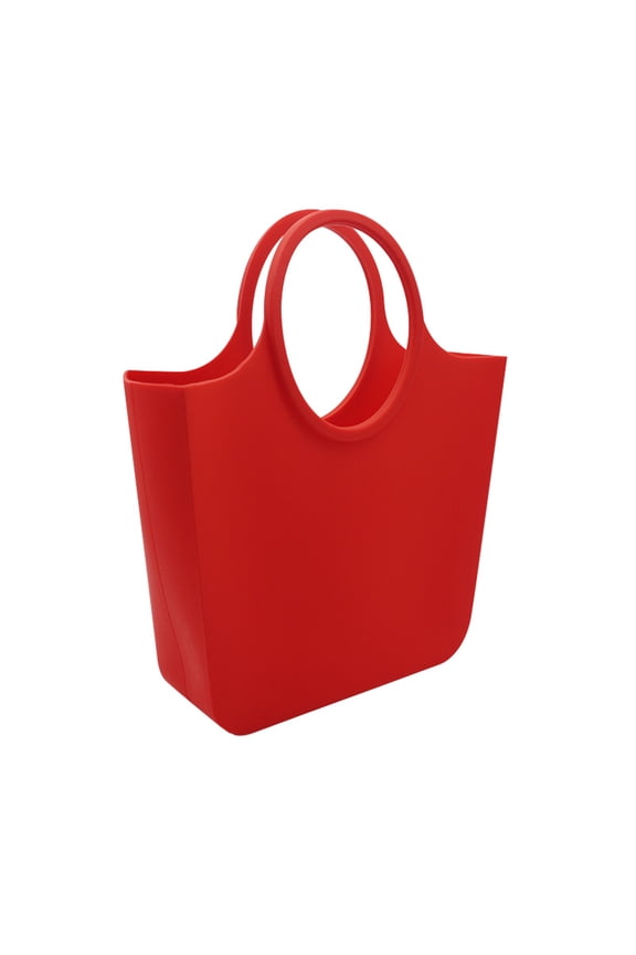 Kitchen Towels Silicone Rubber Products Tote Bag Silicone Tote Bag Bathroom Storage Bag Bath Beach Outdoor Carrying Bag Underarm Bag Storage Bags Red