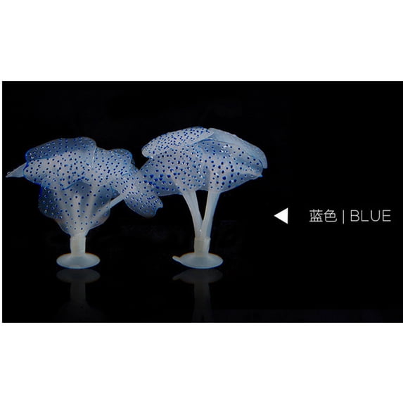 Nomeni Landscaping Clearance, Aquarium Fish Tank Fluorescent Soft Silica Gel Coral Bu Aquarium Accessories Blue