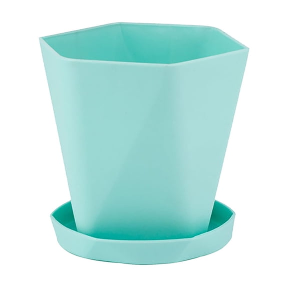 Nomeni Large Green Flower Pot Plastic with Drainage Hole