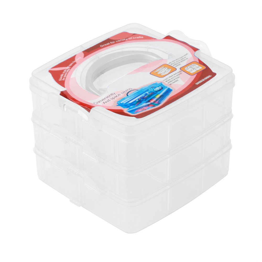 Nomeni Niture New Clear Plastic Jewelry Bead Storage Box Container