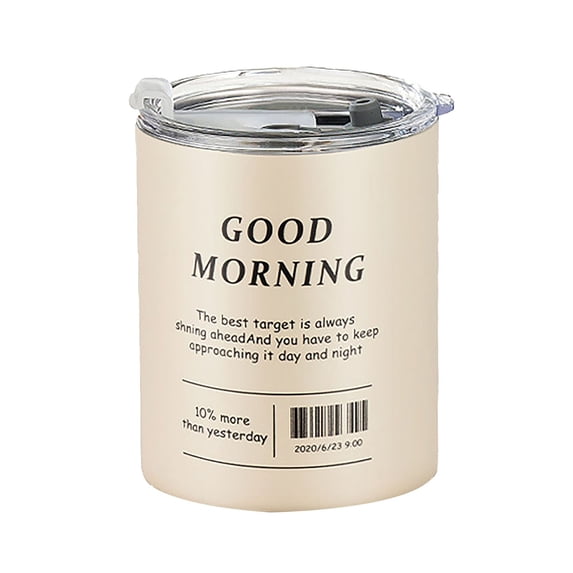 Nomeni Thermos Cup Clearance, American Stainless Steel Coffee Cup Portable High Value Takeaway Accompanying Cup Insulation Water Cup with Straw Latte Cup Home Essentials