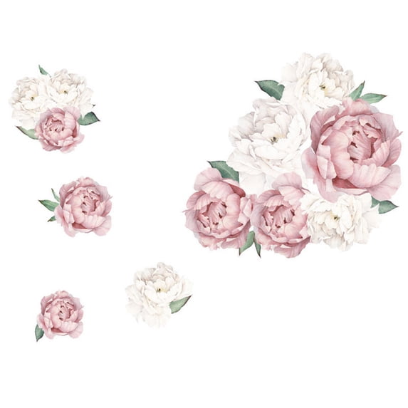 Nomeni Wall Stickers Decor Clearance, Peony Rose Flowers Wall Sticker Art Nursery Decals Kids Room Home Decor Gift Room Decor Pink