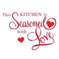 thumbnail image 1 of Nomeni Wall Stickers Decor Clearance, Wall Stickers Decor This Kitchen Wall Sticker Removable Art Home Diy Decals Room Decor Red, 1 of 3