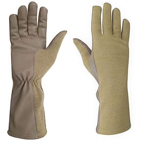 Nomex Flight Gloves, Flame and Heat Resistant Leather Work Gloves for Men and Women, Soft and Durable Sheep Skin Leather Driving, Flying, Gardening Hunting Gloves